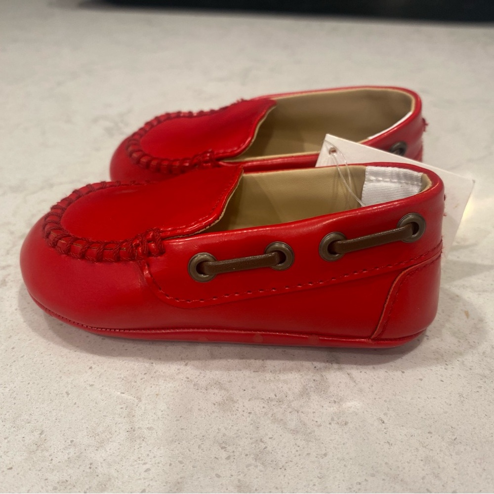 Janie and Jack Red Baby Loafers, size 12-18 months - Picture 6 of 6